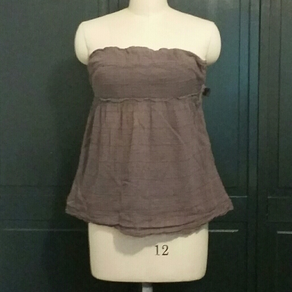 Madewell gray Strapless top